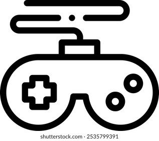 game controller icon. Thin Linear Style Design Isolated On White Background