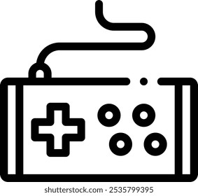 game controller icon. Thin Linear Style Design Isolated On White Background