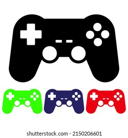 Game controller icon in trendy colorful style design. Vector illustration isolated on white background.