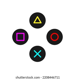 Game controller icon vector for gaming apps or websites