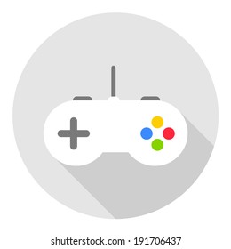 Game controller icon, vector illustration. Flat design style