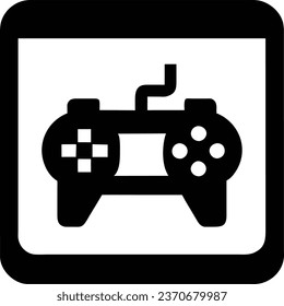 Game controller icon, vector illustration isolated on white background