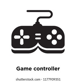 Game controller icon vector isolated on white background, logo concept of Game controller sign on transparent background, filled black symbol