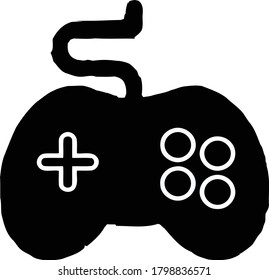 game controller icon vector. logo illustration background white and flat icon