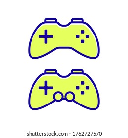 Game controller icon vector on white background