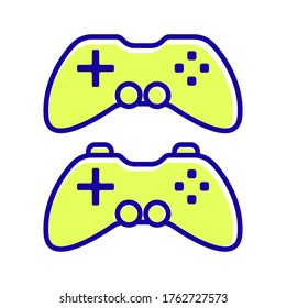 Game controller icon vector on white background