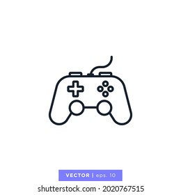 Game controller icon vector stock illustration design template. Editable stroke.