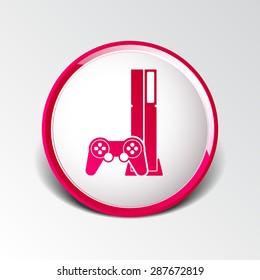 Game controller icon video gaming electronics.