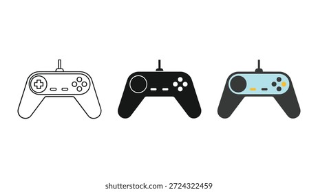 Iconos del regulador del juego en diversos colores y estilos
