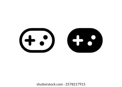 Game Controller Icons in Line and Solid Styles vector