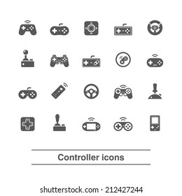 Game controller icons set.