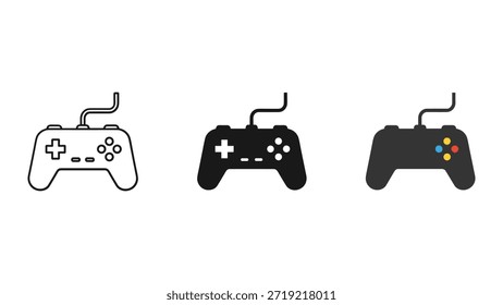 Iconos del regulador del juego fijados en diversos estilos