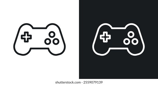 Game controller icons. vector set in black colors