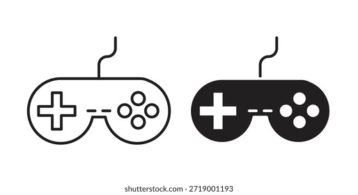 Game controller icons, vector symbols. filled flat sign