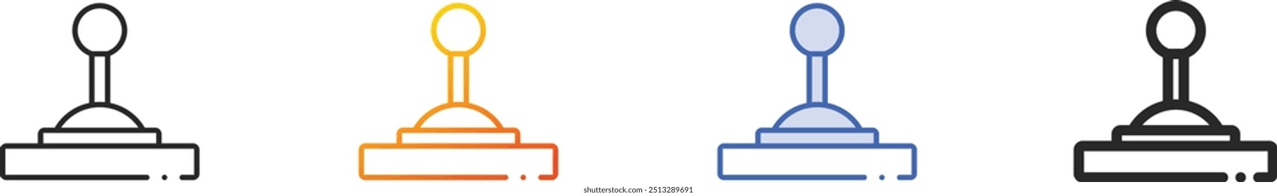 game controller icon.Thin Linear, Gradient, Blue Stroke and bold Style Design Isolated On White Background