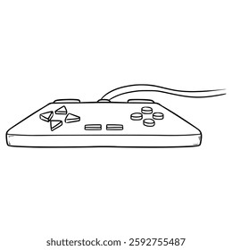 game controller illustration hand drawn outline vector