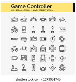 game controller incons set web design ,pixel perfect 64x64 vector