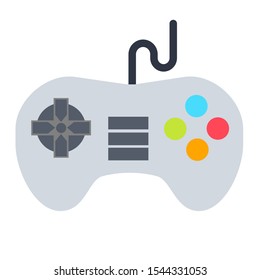 Game controller isolated. Flat design icon vector illustration.