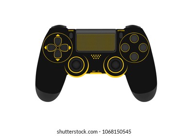 Game controller isolated on a white background.Vector illustration.Photo-realistic joystick.
