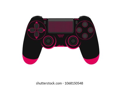 Game controller isolated on a white background.Vector illustration.Photo-realistic joystick.