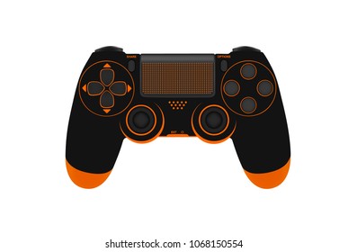 Game controller isolated on a white background.Vector illustration.Photo-realistic joystick.