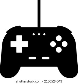 Game Controller Isolated Vector Silhouette.