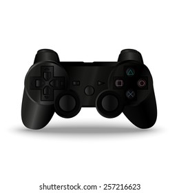 Game controller. Joystick game console. Vector gamepad in eps