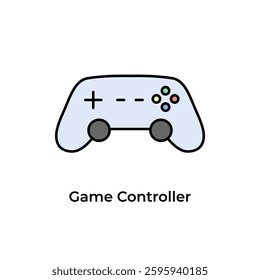 Game controller joystick filled outline icon design. 