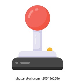 A game controller joystick in flat design