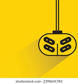 game controller and joystick icon on yellow background
