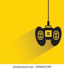 game controller and joystick icon on yellow background