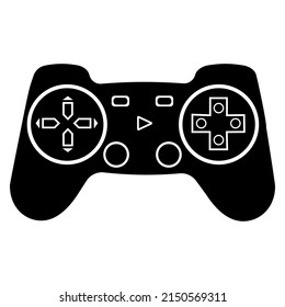 game controller joystick, isolated vector illustration icon stencil