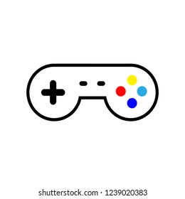 game controller and joystick vector illustration
