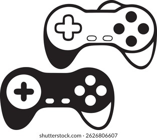Game Controller Line Art Icons