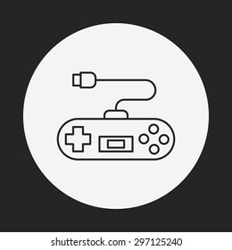 game controller line icon