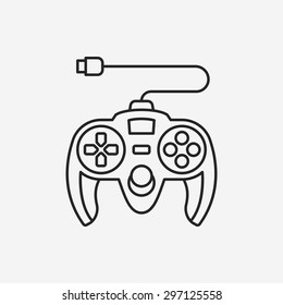 game controller line icon