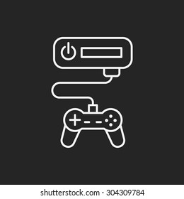 game controller line icon