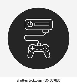 game controller line icon