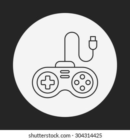 game controller line icon