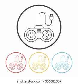 game controller line icon