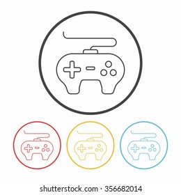game controller line icon