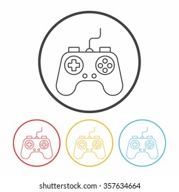 game controller line icon