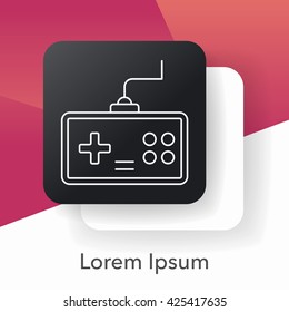 game controller line icon