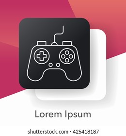 game controller line icon