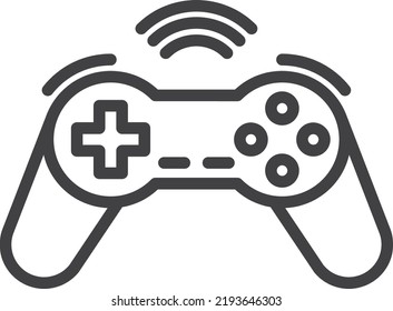 Game controller line icon. Console player symbol