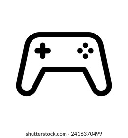 Icono de línea del controlador de juegos. Signo de contorno de Gamepad.