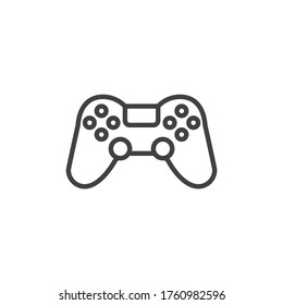 Game controller line icon. Joystick linear style sign for mobile concept and web design. Gamepad outline vector icon. Symbol, logo illustration. Vector graphics