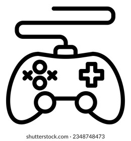 Game controller line icon. Joystick vector illustration isolated on white. Console outline style designed for and app. Eps 10.