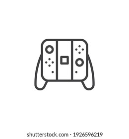 Game controller line icon. linear style sign for mobile concept and web design. Console gamepad control outline vector icon. Symbol, logo illustration. Vector graphics