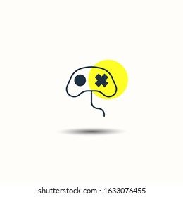 game controller line icon, vector illustration isolated on white background.